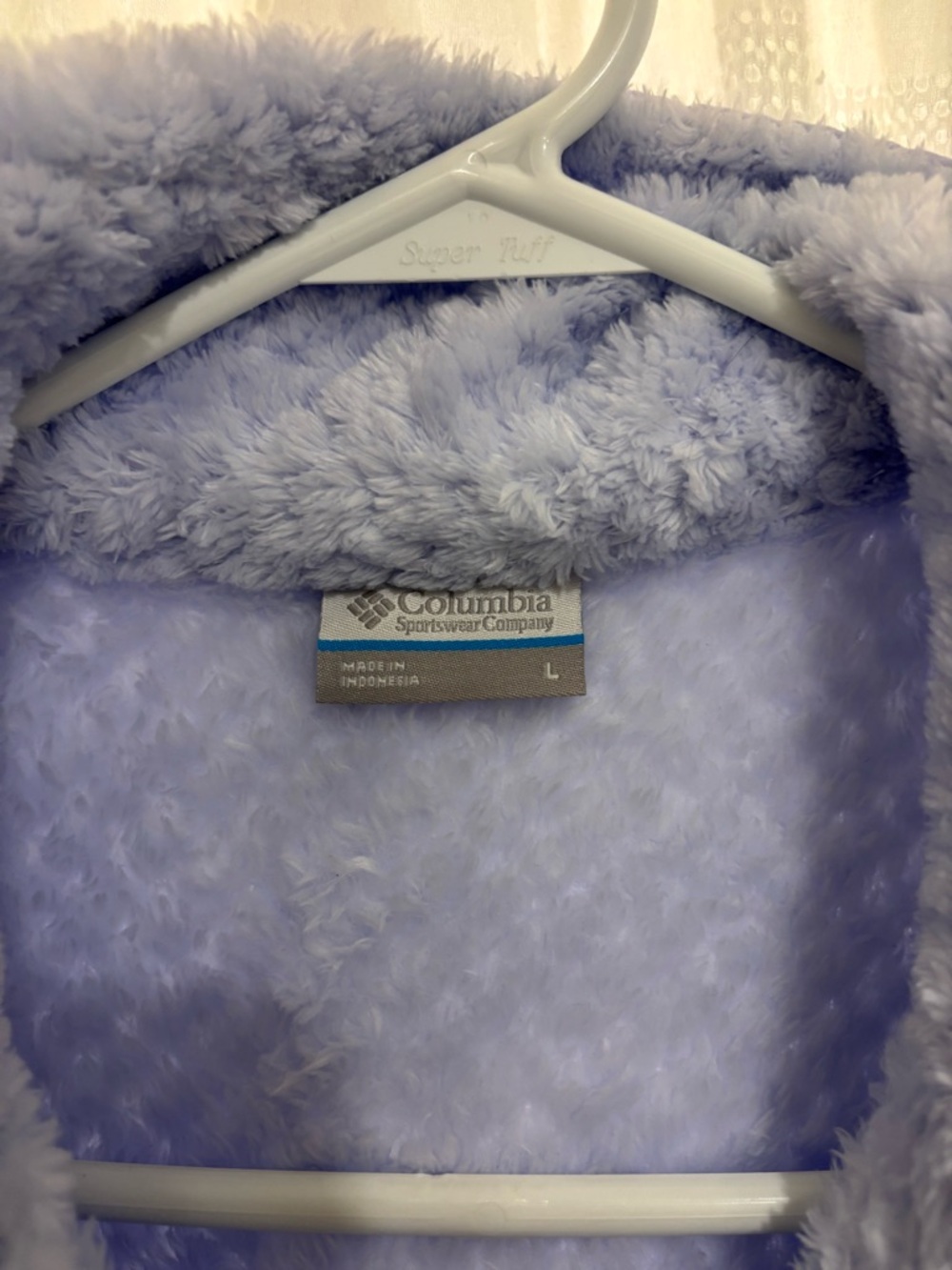 Columbia Plush full zip Fleece Jacket - Light Lavender. Size Large. - Picture 2 of 3